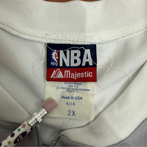 Majestic NBA Vintage Brooklyn Nets Warm Up Shirt Size 2X - Picture 8 of 9